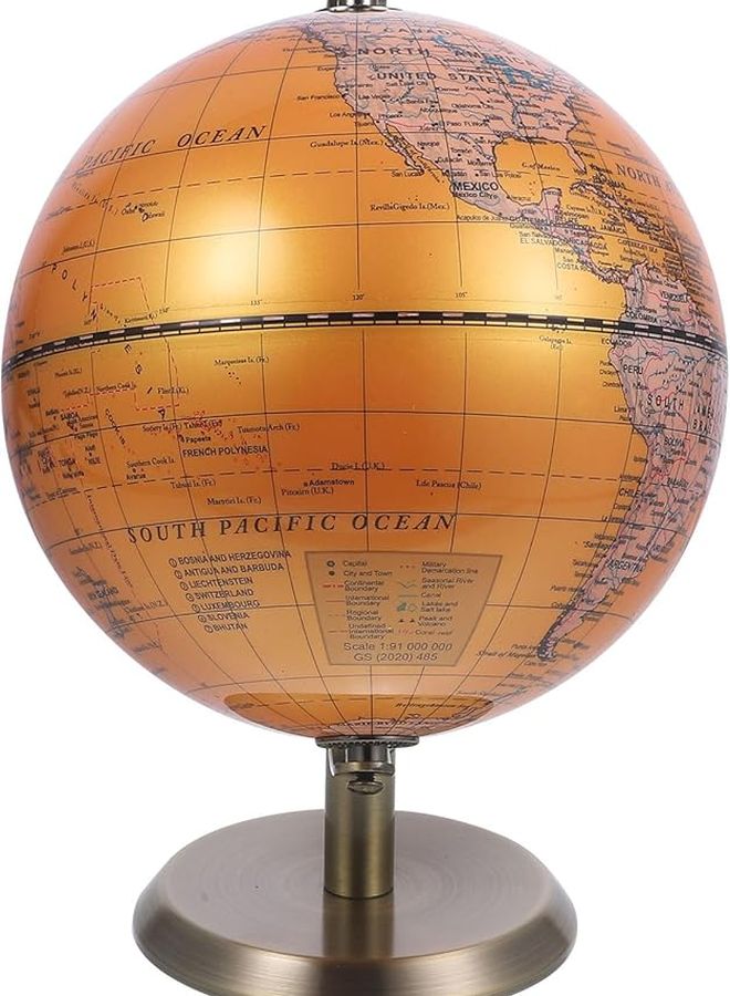 كرة أرضية من الأي بي إس والسبائك مع قاعدة متينة أداة تعليمية لتدريس الجغرافيا على سطح المكتب - Image 1